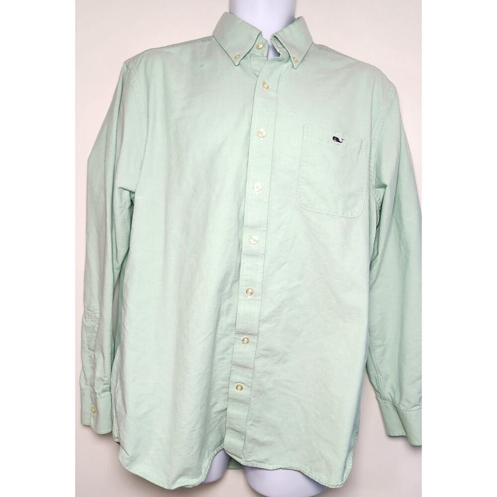 Vineyard Vines Slim Fit Tucker‎ Shirt Green Button Down Oxford L